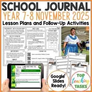 School Journal Year 7-8 November 2025 Follow-Up Activities