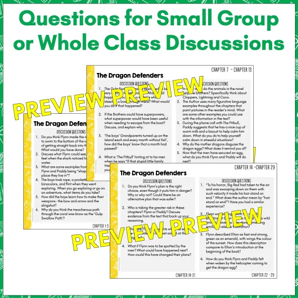 The Dragon Defenders - Novel Study b The Dragon Defenders - Novel Study b