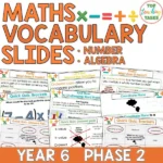 Year 6 Vocabulary Slides - Number and Algebra