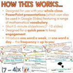 Year 6 Vocabulary Slides - Number and Algebra d