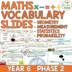 Maths vocabulary year 6 measurement, geometry, statistics, probability