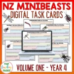 Mini beasts Year 4 Task Cards Digital Volume 1