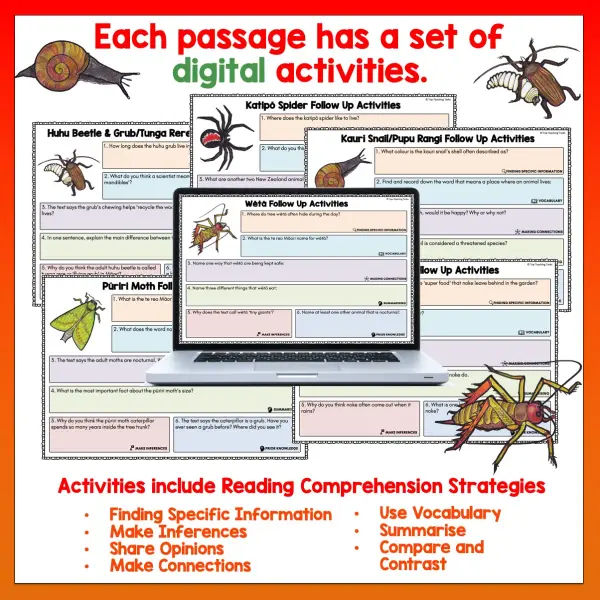 Mini beasts Year 4 Task Cards Digital Volume 2 b Mini beasts Year 4 Task Cards Digital Volume 2 b