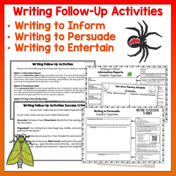 Mini beasts Year 4 Task Cards Digital Volume 2 c Mini beasts Year 4 Task Cards Digital Volume 2 c