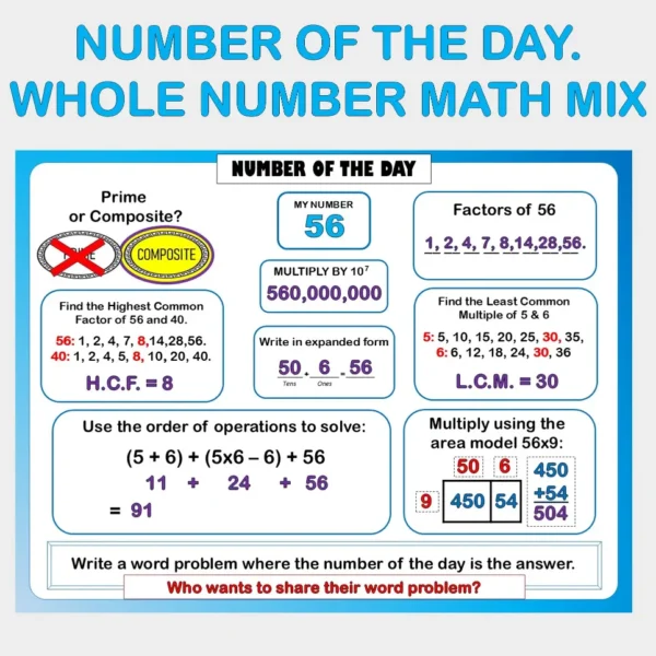 Number of the day Phase 3 Yrs7-8 C Number of the day Phase 3 Yrs7-8 C