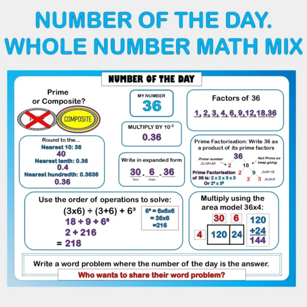 Number of the day Phase 3 Yrs7-8 D Number of the day Phase 3 Yrs7-8 D