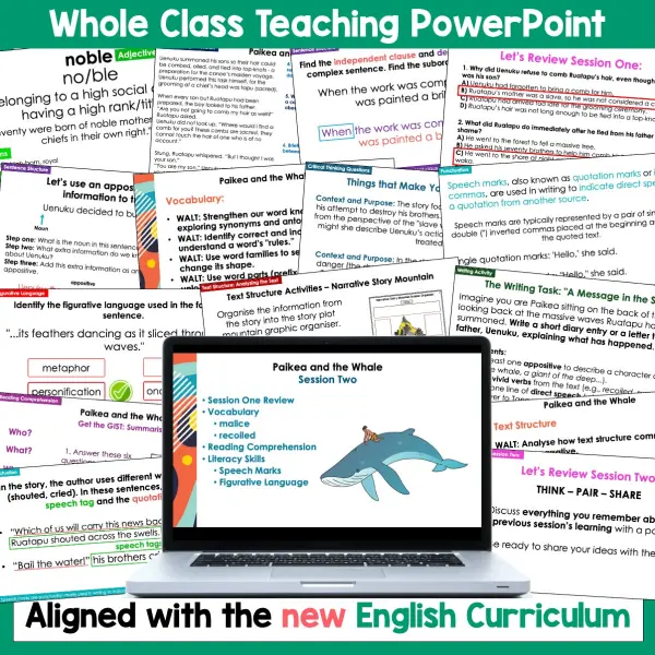 Paikea and the Whale Whole Class Reading and Writing b Paikea and the Whale Whole Class Reading and Writing b