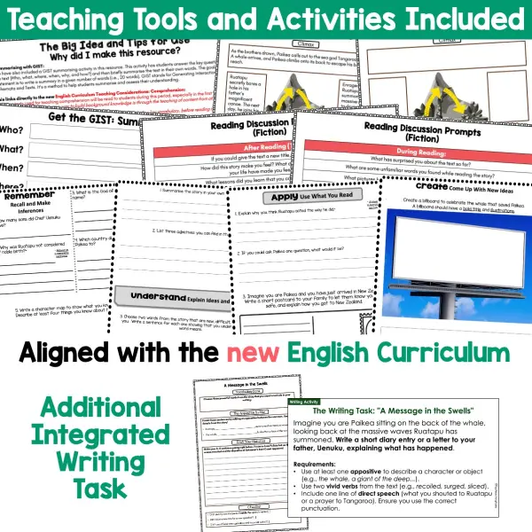 Paikea and the Whale Whole Class Reading and Writing c Paikea and the Whale Whole Class Reading and Writing c