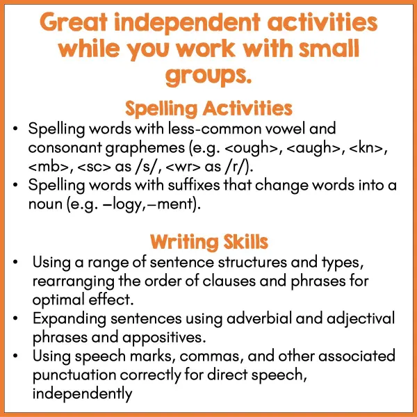Independent Literacy Activities Year 6 Set One c Independent Literacy Activities Year 6 Set One c