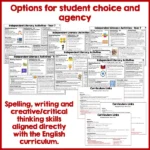 Independent Literacy Activities Year 7 Set One b