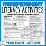 Independent Literacy Activities Year 8 Set One