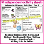 Independent Literacy Skills Activities Year 2 a