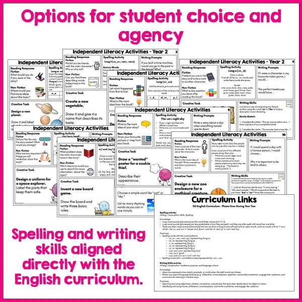 Independent Literacy Skills Activities Year 2 b Independent Literacy Skills Activities Year 2 b