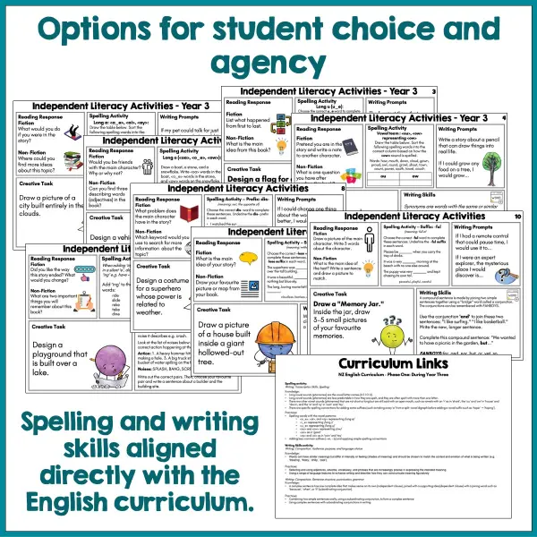 Independent Literacy Skills Activities Year 3 b Independent Literacy Skills Activities Year 3 b