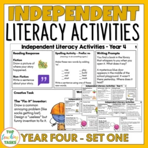 Independent Literacy Activities: Year 4 (Set One) - Spelling and Writing Skills