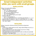 Independent Literacy Skills Activities Year c