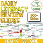 Year 9 Set One Daily Literacy Skills Planner