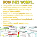 Year 9 Set One Daily Literacy Skills Planner c