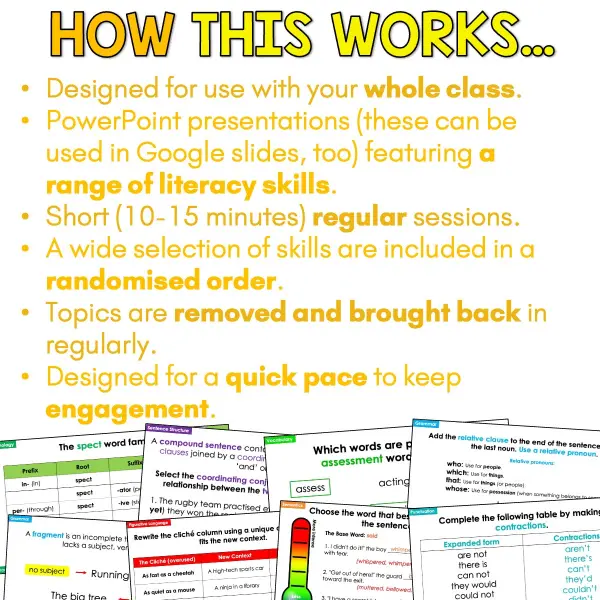 Year 9 Set One Daily Literacy Skills Planner c Year 9 Set One Daily Literacy Skills Planner c