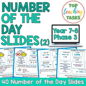 Number of the Day Slides – Year 7-8 Math Warm-Ups (Phase 3) Set Two