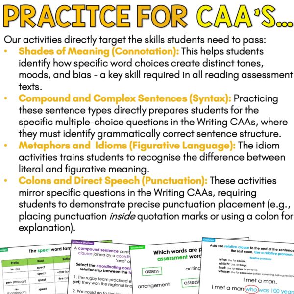 Year 9 Set One Daily Literacy Skills Planner d Year 9 Set One Daily Literacy Skills Planner d