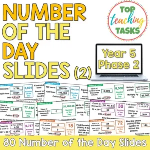 Number of the Day Slides – Year 5 Math Warm-Ups (Phase 2) Set Two