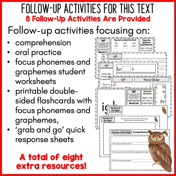 Hunters of the Night Decodable Text and Activities for Older Readers c Hunters of the Night Decodable Text and Activities for Older Readers c