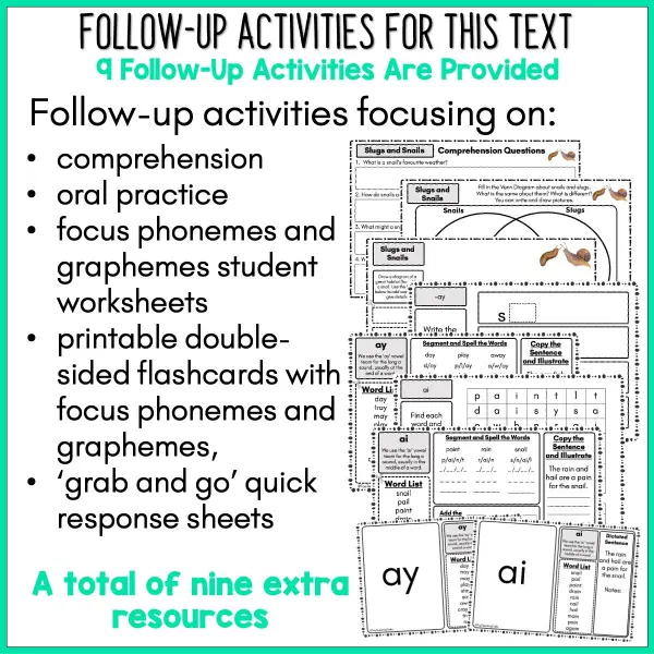Slugs and Snails Decodable Text and Activities for Older Readers b Slugs and Snails Decodable Text and Activities for Older Readers b