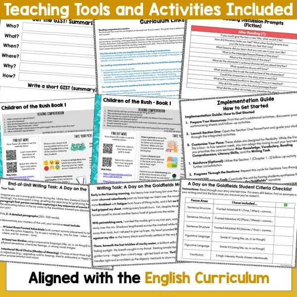 Children of the Rush Novel Study activities e Children of the Rush Novel Study activities e