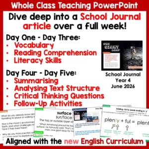 One Giant Leap Year 4 November 2025 whole class a