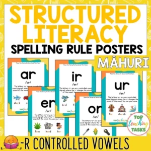 Structured Literacy -R Controlled Vowels Posters (Set 5) | Māhuri
